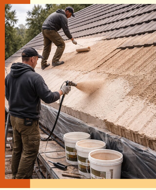 Утепление кровли жидкой пробкой в Нефтеюганске для домов и зданий