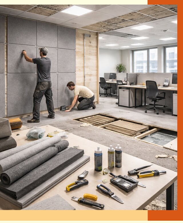 Профессиональная шумоизоляция офиса в Нефтеюганске от 6863 руб. за м2 | ТепломастерНфт