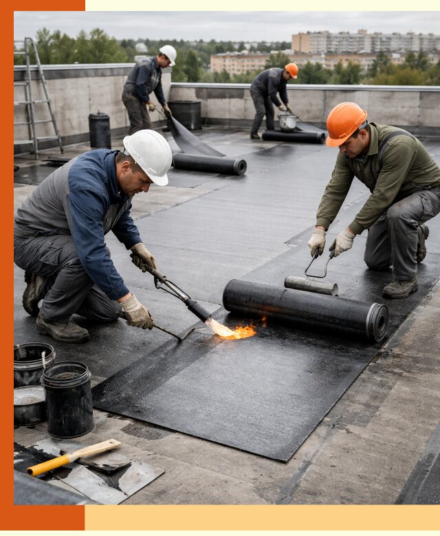 Профессиональная гидроизоляция плоской кровли в Нефтеюганске
