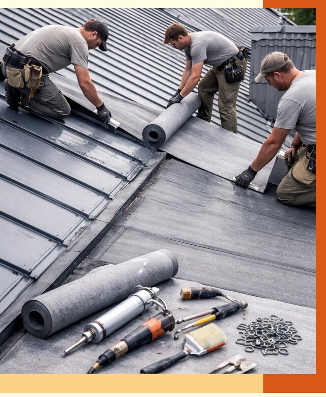 Гидроизоляция металлической кровли полимочевиной в Нефтеюганске от 8643 руб. | ТепломастерНфт