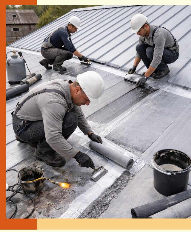 Гидроизоляция металлической кровли с гарантией в Нефтеюганске