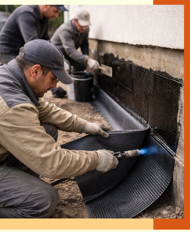 Гидроизоляция цоколя и отмостки в Нефтеюганске от 8643 руб. — ТепломастерНфт