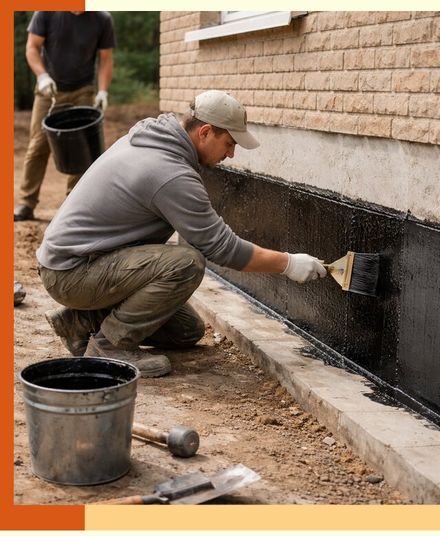 Гидроизоляция цоколя домов и зданий в Нефтеюганске эффективными методами