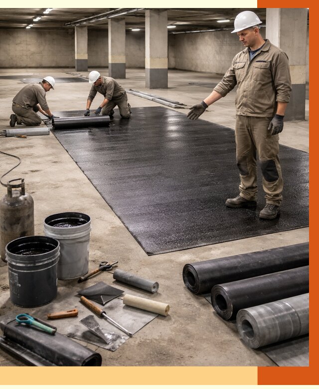 Гидроизоляция паркинга в Нефтеюганске от 1220 руб/м² — профессиональная защита | ТепломастерНфт