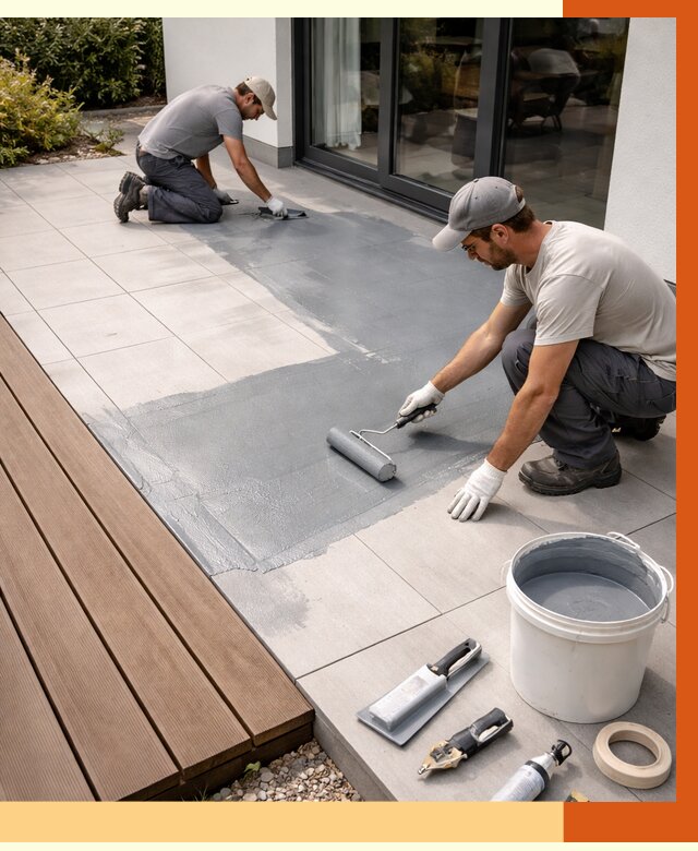 Гидроизоляция террасы в Нефтеюганске под ключ от 7626 руб./м² | ТепломастерНфт