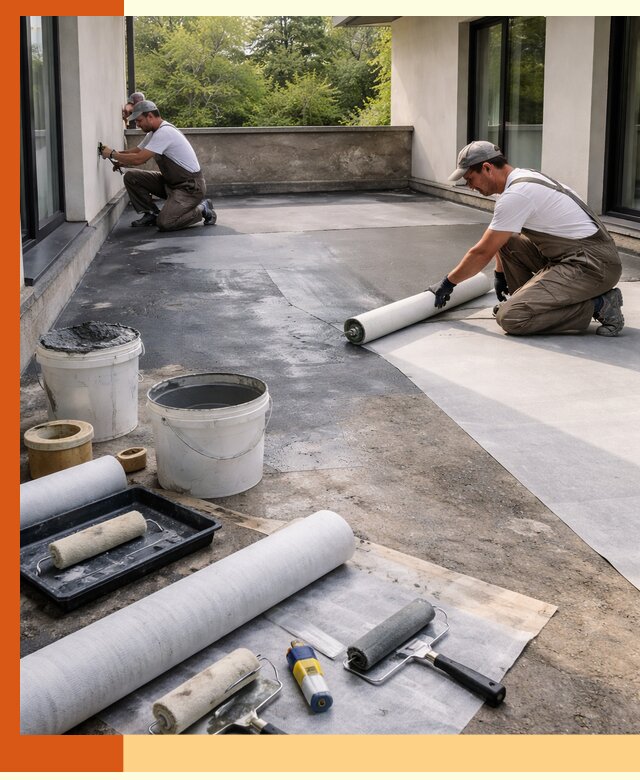 Гидроизоляция террасы в Нефтеюганске — надежная защита от влаги и протечек