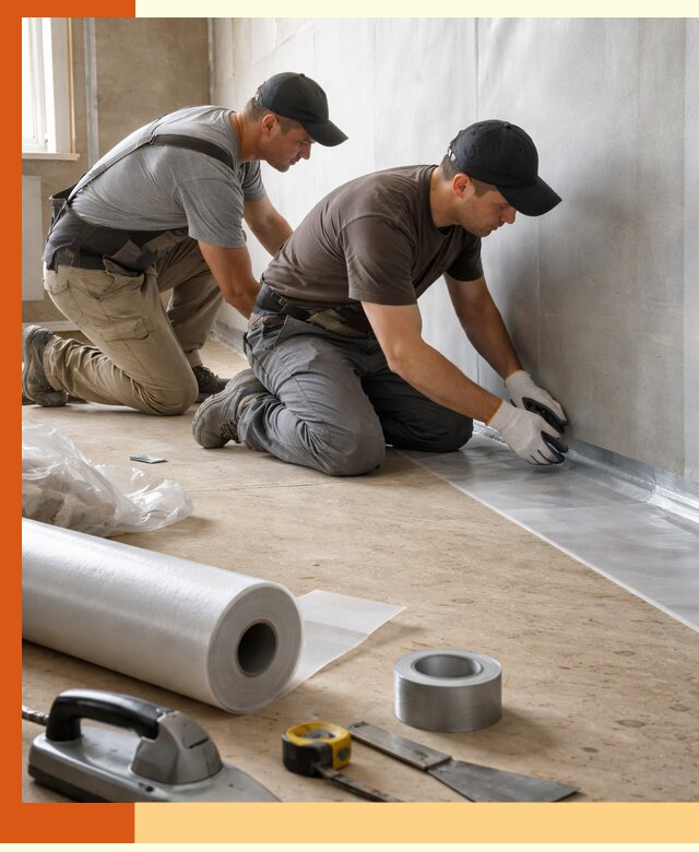 Монтаж пароизоляции для дома и помещений в Нефтеюганске